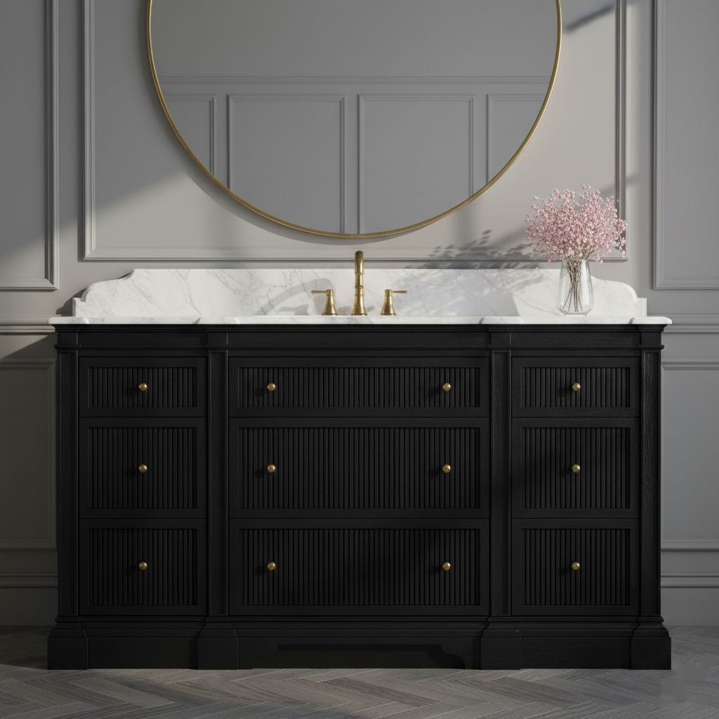 Monclair Single Vanity, 9 drawer