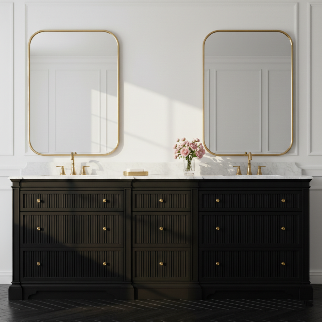Monclair Double Vanity, 9 drawer