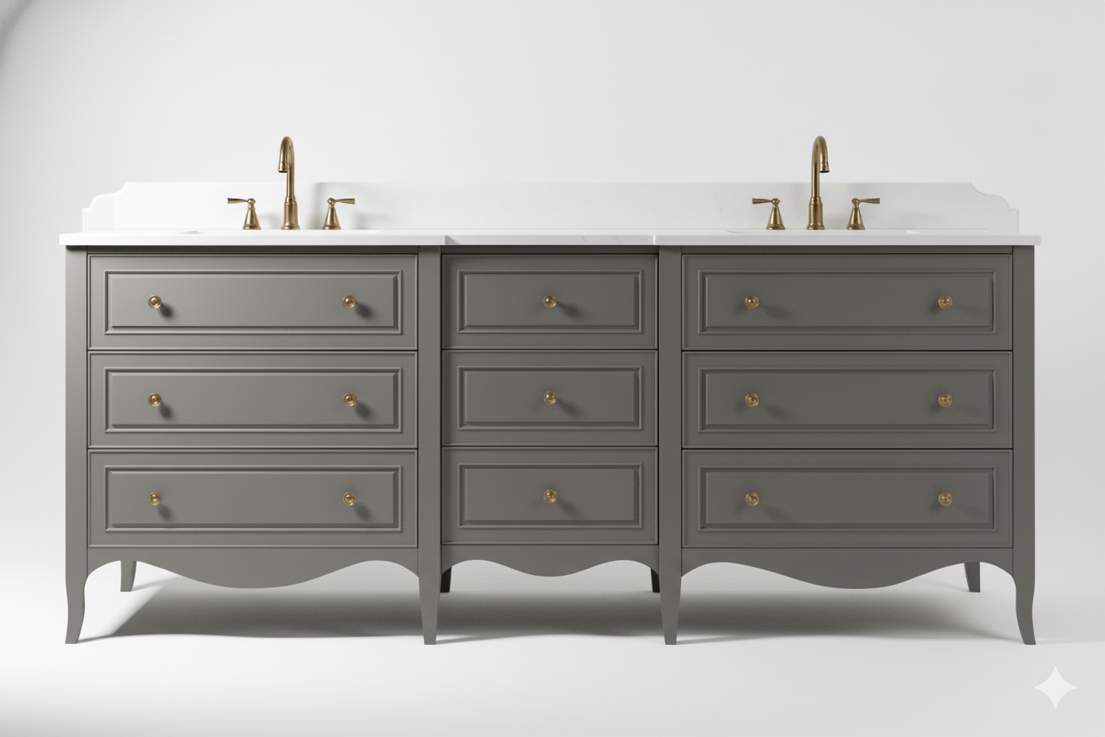 Ridgehaven Double Vanity, 9-Drawer
