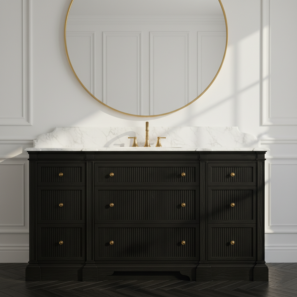 Monclair Single Vanity, 9 drawer