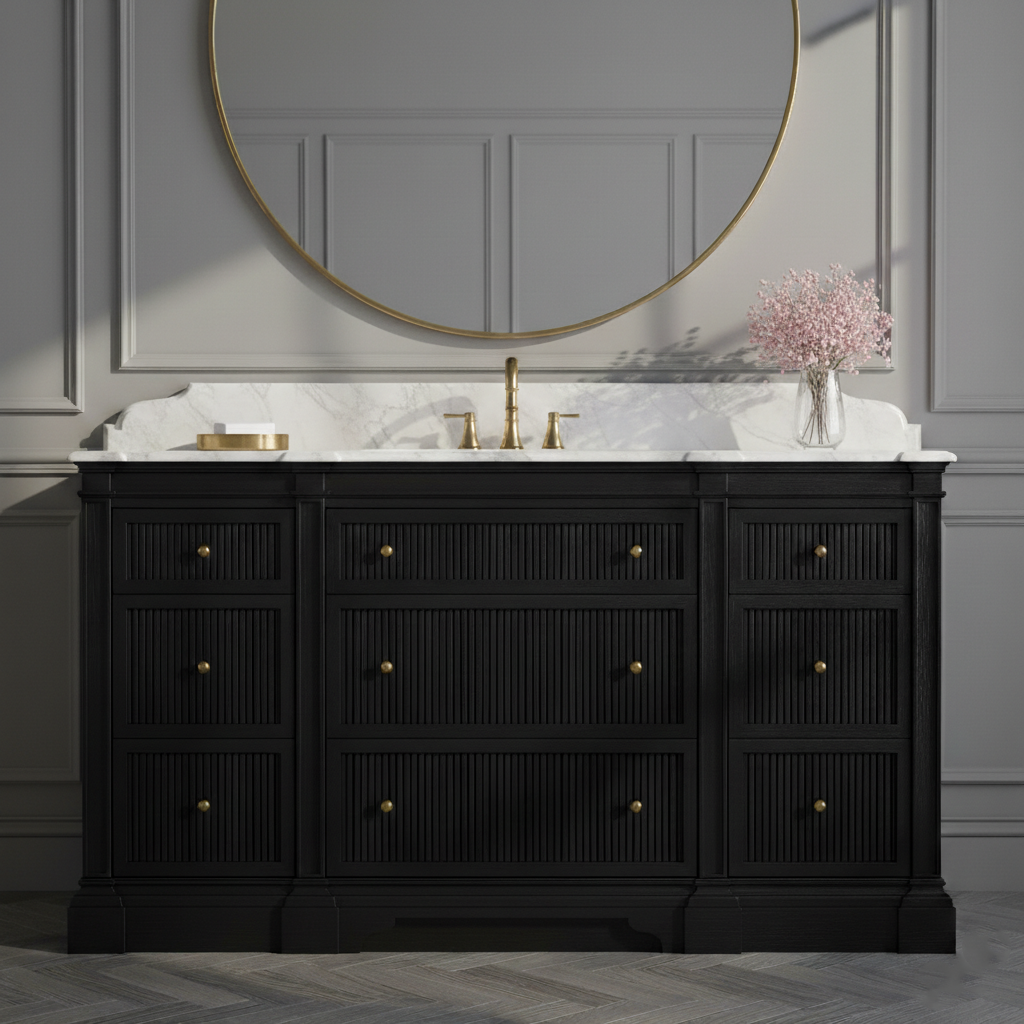 Monclair Single Vanity, 9 drawer